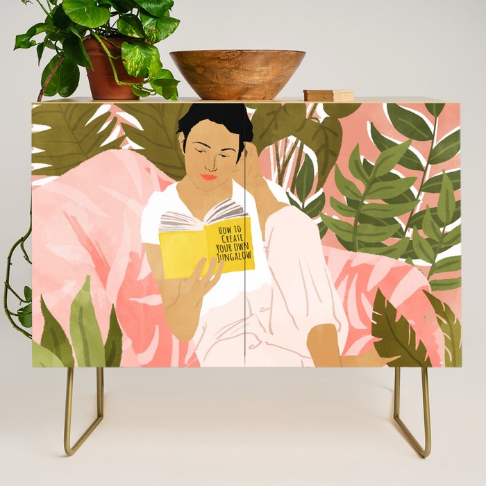 Plant Lady & The Urban Junglow | Blush Botanical Home Décor | House Plants Bohemian Woman Bedroom  Credenza Gallery Image 1