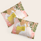 Plant Lady & The Urban Junglow | Blush Botanical Home Décor | House Plants Bohemian Woman Bedroom  Pillow Sham Gallery Image 3