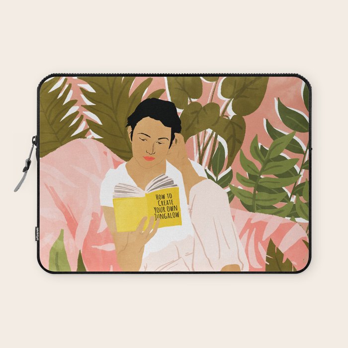 Plant Lady & The Urban Junglow | Blush Botanical Home Décor | House Plants Bohemian Woman Bedroom  Laptop Sleeve Gallery Image 1