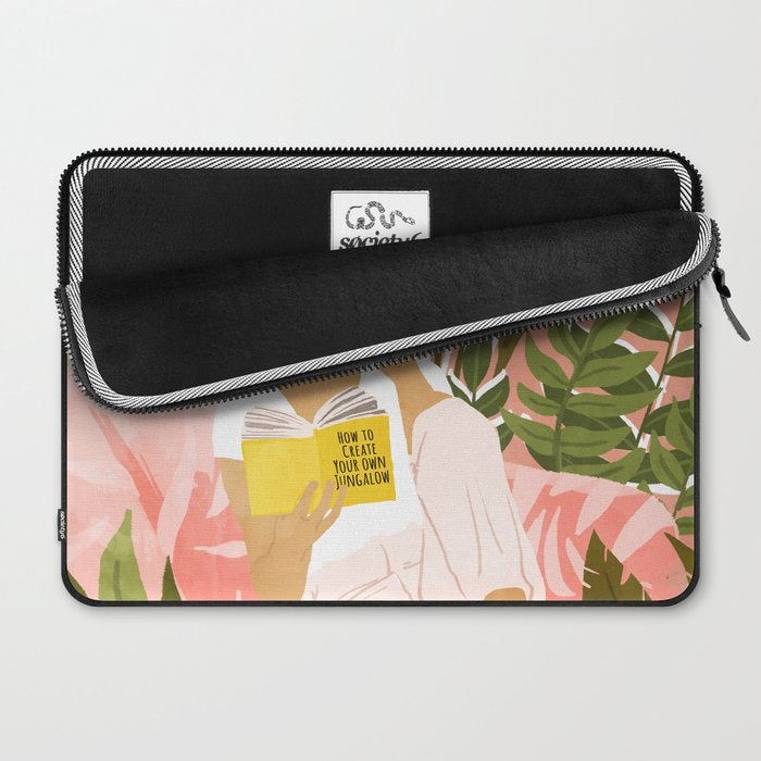 Plant Lady & The Urban Junglow | Blush Botanical Home Décor | House Plants Bohemian Woman Bedroom  Laptop Sleeve Gallery Image 2