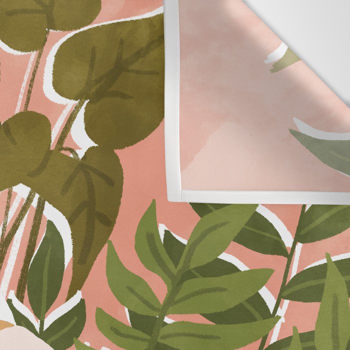 Plant Lady & The Urban Junglow | Blush Botanical Home Décor | House Plants Bohemian Woman Bedroom  Wall Tapestry Gallery Image 3