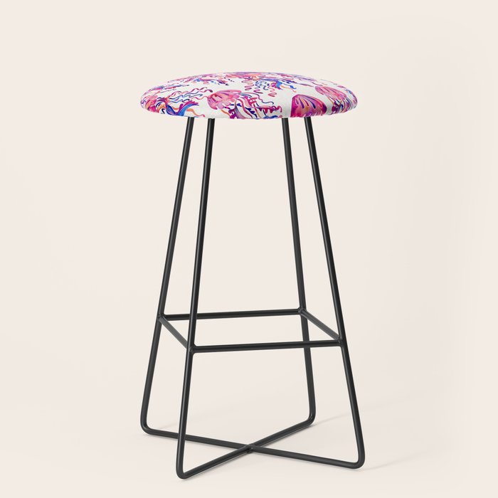 Jellyfish - Magenta Palette Stool Gallery Image 1