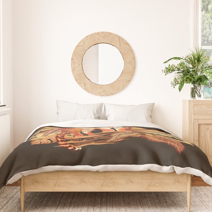 Autumn Jungle Tiger Duvet Cover Gallery Image 3