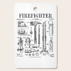 Firefighter Fire Department Fireman Vintage Patent Print Cutting Board Gallery Image 1