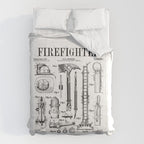 Firefighter Fire Department Fireman Vintage Patent Print Comforter Gallery Image 6