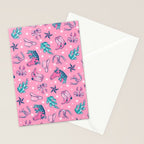 Cowgirl Christmas - pink and teal Stationery Card Gallery Image 2