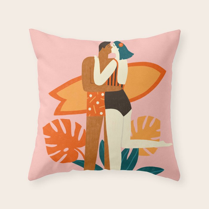 The kiss Throw Pillow Gallery Image 6