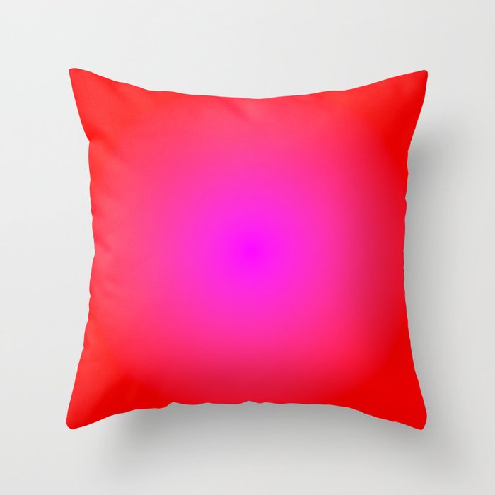 Red Magenta Radial Gradient Throw Pillow Gallery Image 6