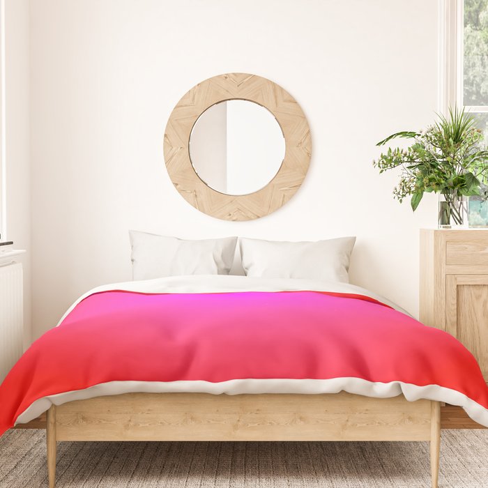 Red Magenta Radial Gradient Duvet Cover Gallery Image 3