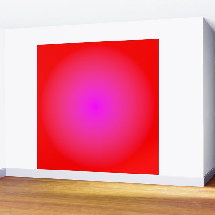 Red Magenta Radial Gradient Wall Mural Gallery Image 2