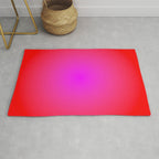 Red Magenta Radial Gradient Rug Gallery Image 1