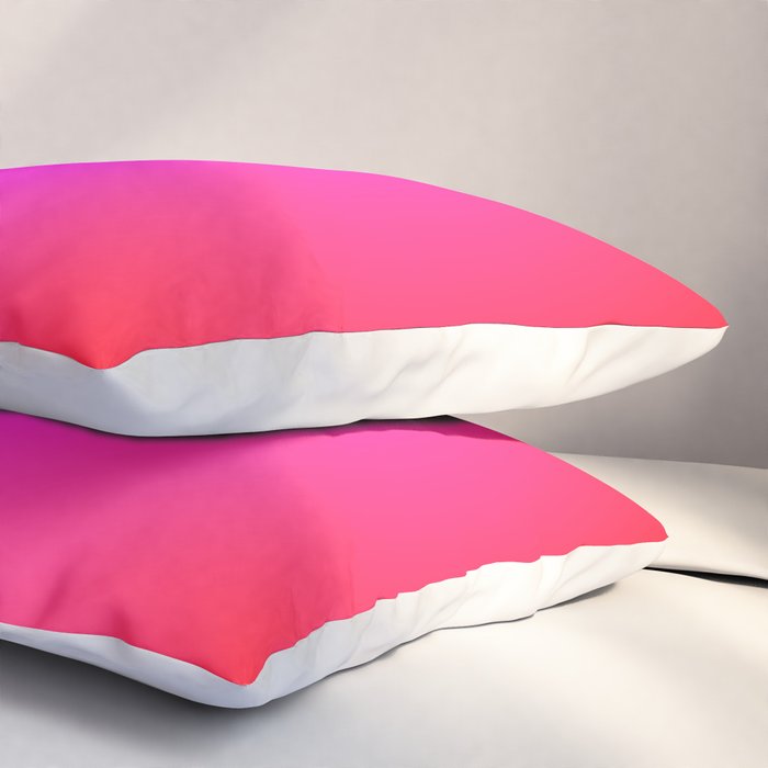 Red Magenta Radial Gradient Pillow Sham Gallery Image 3