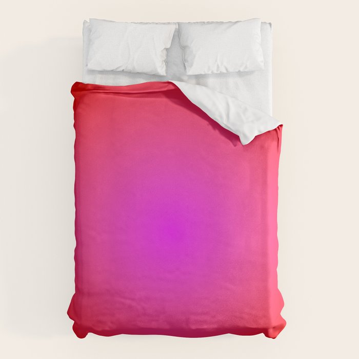 Red Magenta Radial Gradient Duvet Cover Gallery Image 1