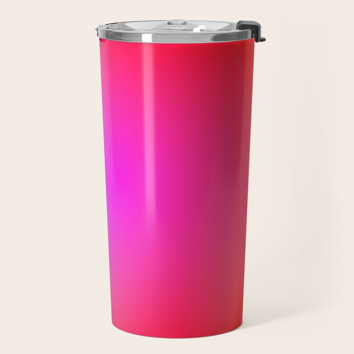 Red Magenta Radial Gradient Travel Mug Gallery Image 2