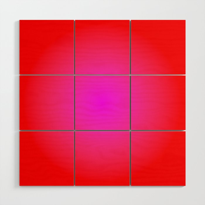 Red Magenta Radial Gradient Wood Wall Art Gallery Image 1