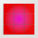 Red Magenta Radial Gradient Wood Wall Art Gallery Image 1