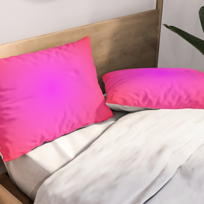 Red Magenta Radial Gradient Pillow Sham Gallery Image 2