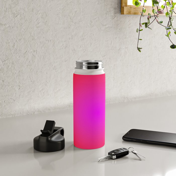 Red Magenta Radial Gradient Water Bottle Gallery Image 4
