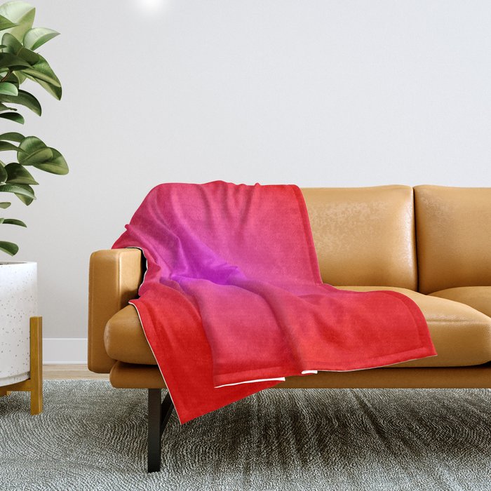 Red Magenta Radial Gradient Throw Blanket Gallery Image 1