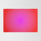 Red Magenta Radial Gradient Rug Gallery Image 2