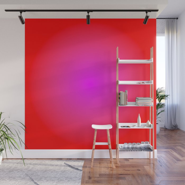 Red Magenta Radial Gradient Wall Mural Gallery Image 1
