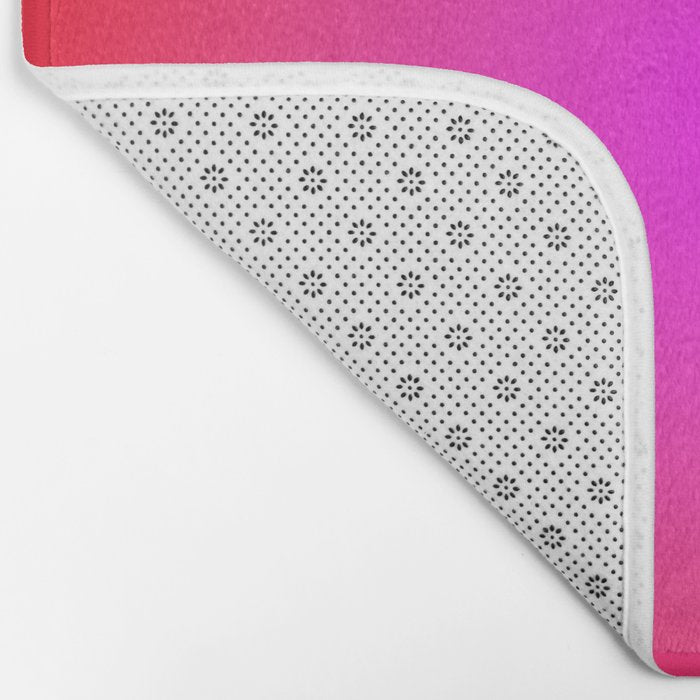 Red Magenta Radial Gradient Bath Mat Gallery Image 2