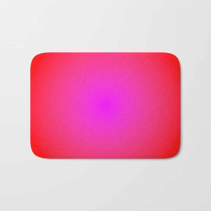 Red Magenta Radial Gradient Bath Mat