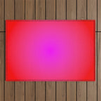 Red Magenta Radial Gradient Outdoor Rug Gallery Image 1