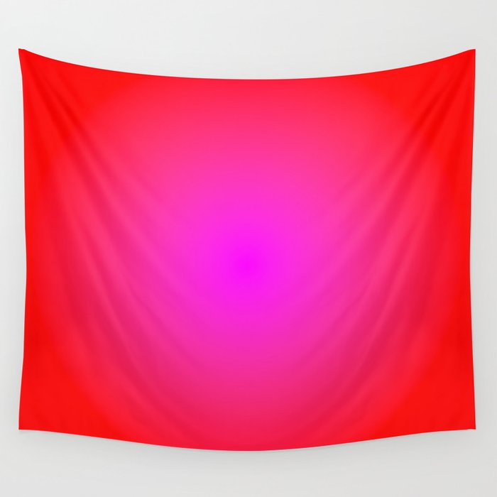 Red Magenta Radial Gradient Wall Tapestry Gallery Image 1
