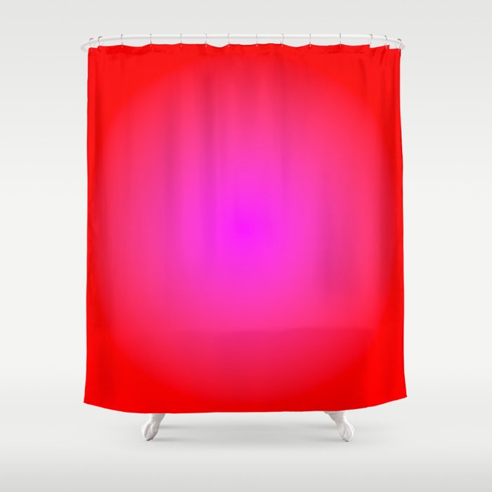 Red Magenta Radial Gradient Shower Curtain Gallery Image 1