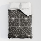 Hexagonal Pattern - Black Concrete Duvet Cover Gallery Image 6