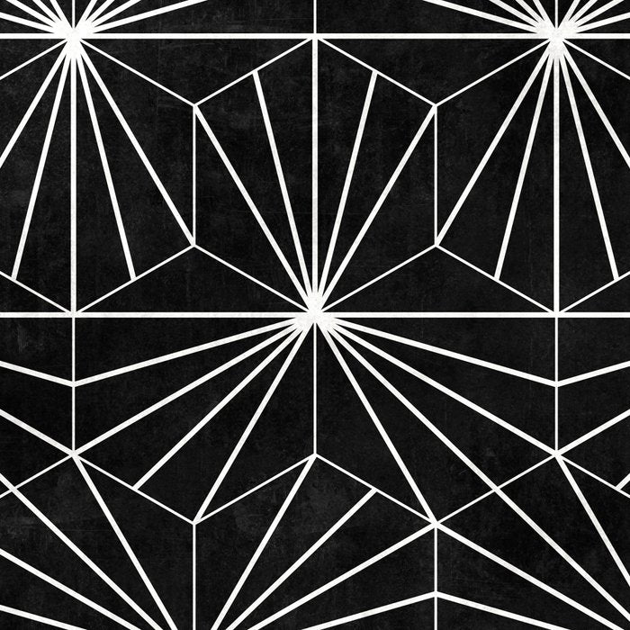 Hexagonal Pattern - Black Concrete Coffee Mug Gallery Image 2