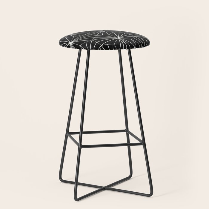 Hexagonal Pattern - Black Concrete Stool Gallery Image 1