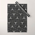 Hexagonal Pattern - Black Concrete Wrapping Paper Gallery Image 1