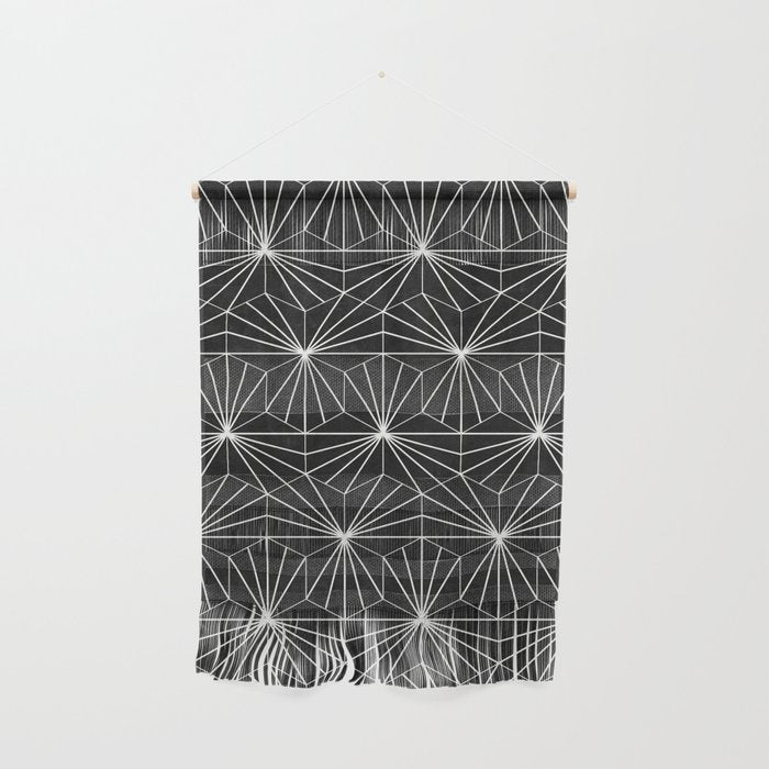 Hexagonal Pattern - Black Concrete Wall Hanging Gallery Image 1