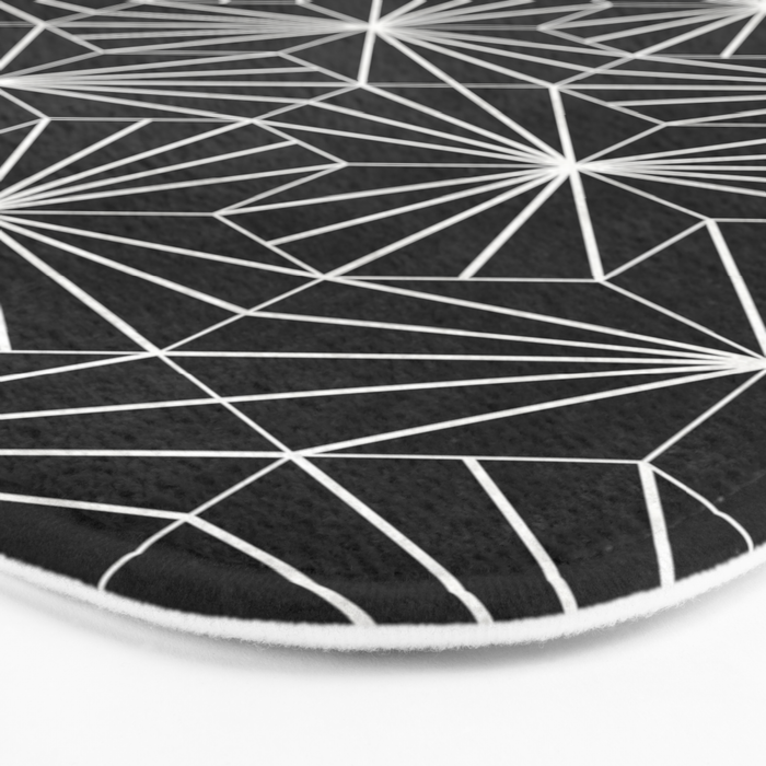 Hexagonal Pattern - Black Concrete Bath Mat Gallery Image 3