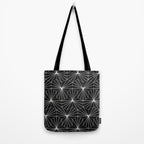Hexagonal Pattern - Black Concrete Tote Bag Gallery Image 2