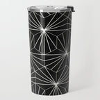 Hexagonal Pattern - Black Concrete Travel Mug Gallery Image 2