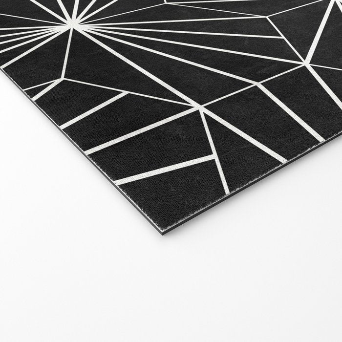 Hexagonal Pattern - Black Concrete Welcome Mat Gallery Image 2