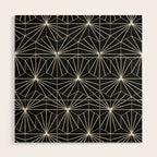 Hexagonal Pattern - Black Concrete Wood Wall Art Gallery Image 1