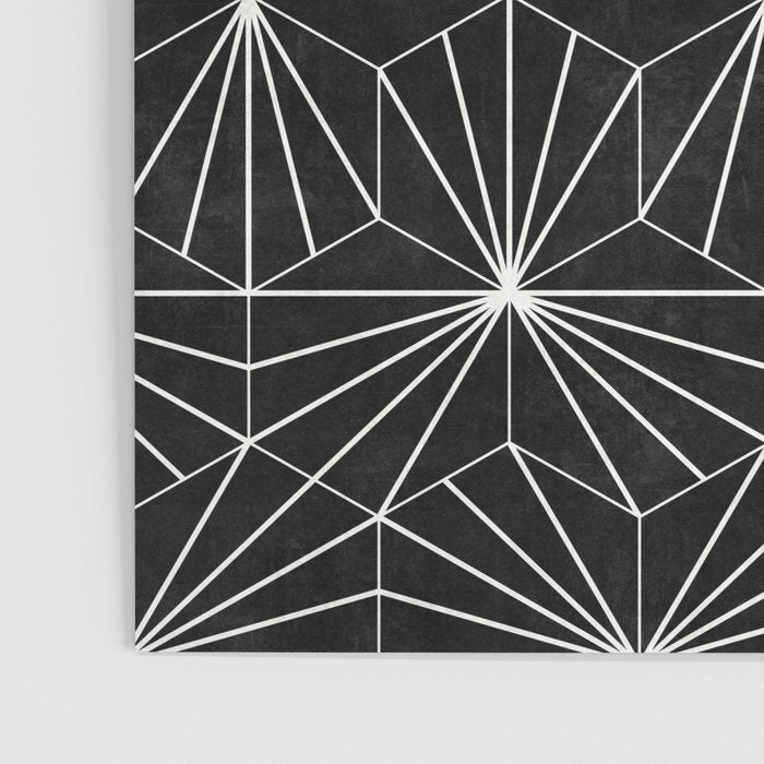 Hexagonal Pattern - Black Concrete Poster Gallery Image 3