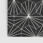 Hexagonal Pattern - Black Concrete Poster Gallery Image 3