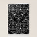 Hexagonal Pattern - Black Concrete Stationery Card Gallery Image 2