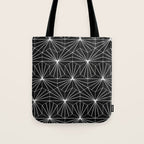 Hexagonal Pattern - Black Concrete Tote Bag Gallery Image 1