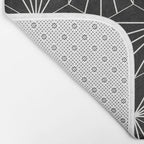 Hexagonal Pattern - Black Concrete Bath Mat Gallery Image 2