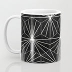 Hexagonal Pattern - Black Concrete Coffee Mug Gallery Image 3
