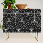 Hexagonal Pattern - Black Concrete Credenza Gallery Image 1