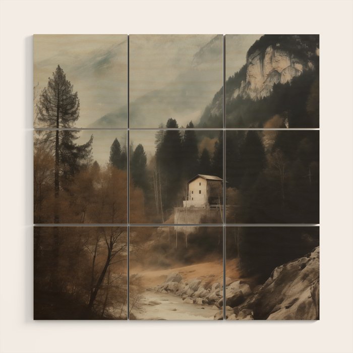 Forest Cottage II Wood Wall Art Gallery Image 1
