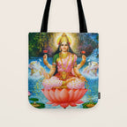 Goddess Lakshmi Hindu Tote Bag Gallery Image 1