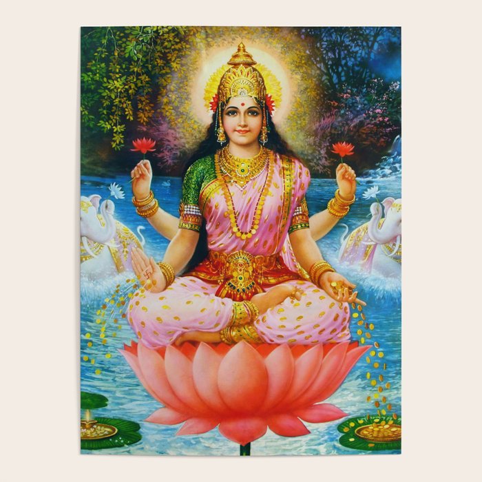 Goddess Lakshmi Hindu Poster Gallery Image 1